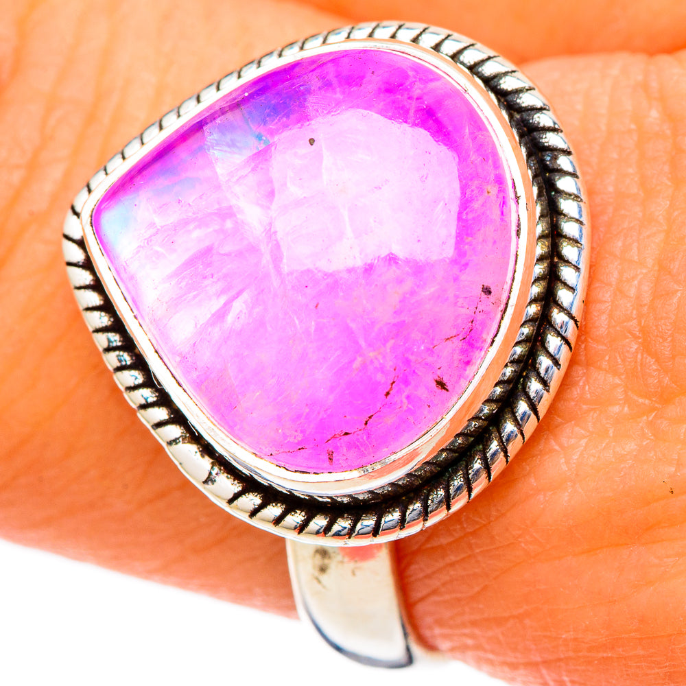 Pink Moonstone Rings handcrafted by Ana Silver Co - RING101667