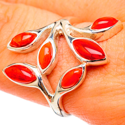 Mediterranean Red Coral Rings handcrafted by Ana Silver Co - RING101669