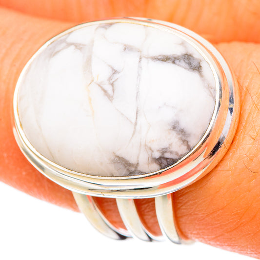 Howlite Rings handcrafted by Ana Silver Co - RING101676
