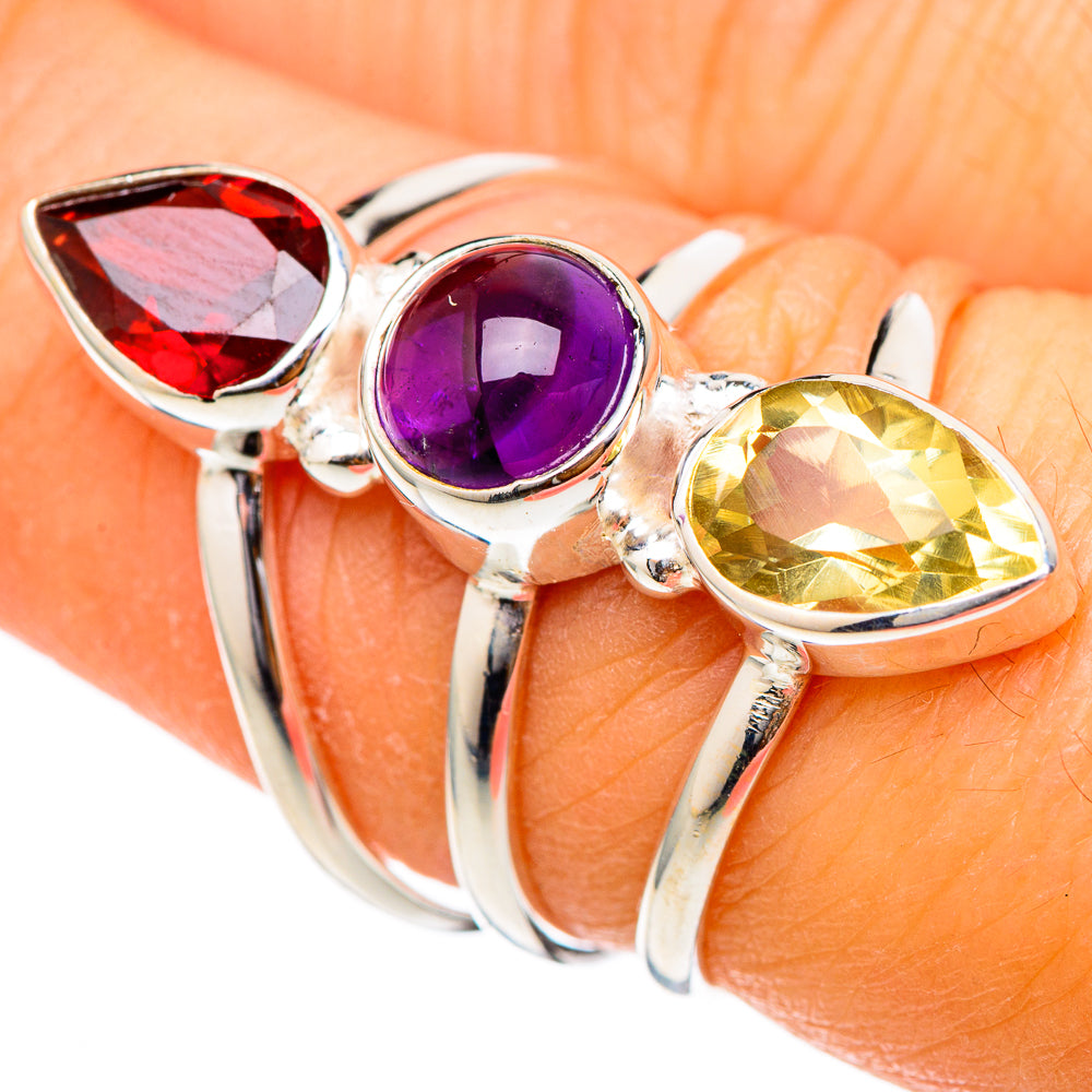 Garnet Rings handcrafted by Ana Silver Co - RING101679