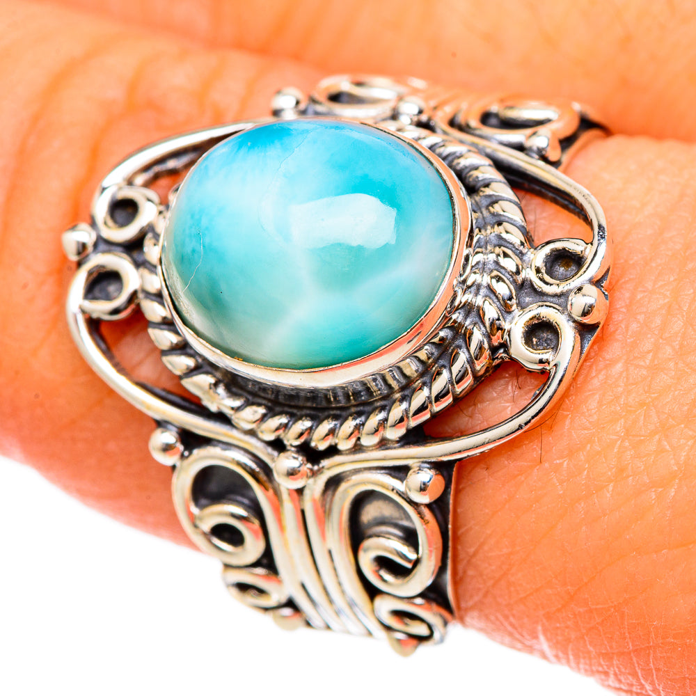 Larimar Rings handcrafted by Ana Silver Co - RING101684