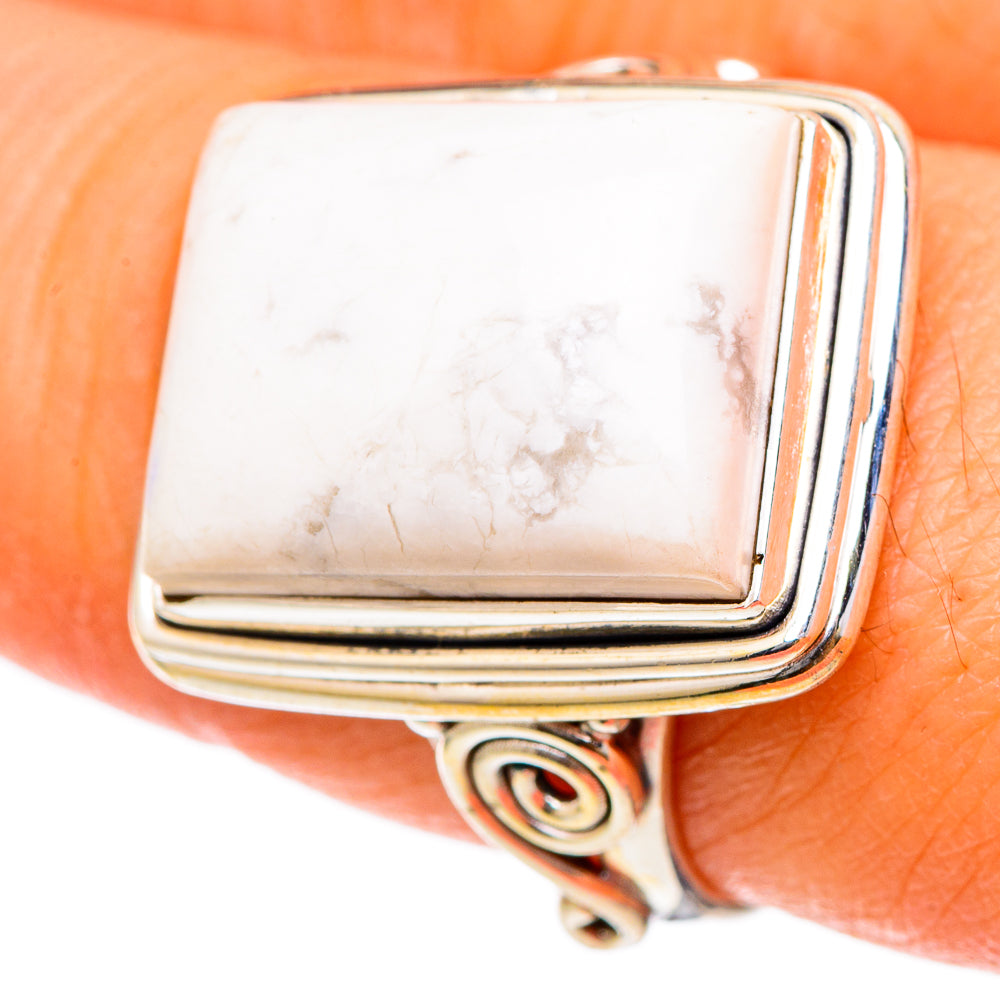 Howlite Rings handcrafted by Ana Silver Co - RING101700