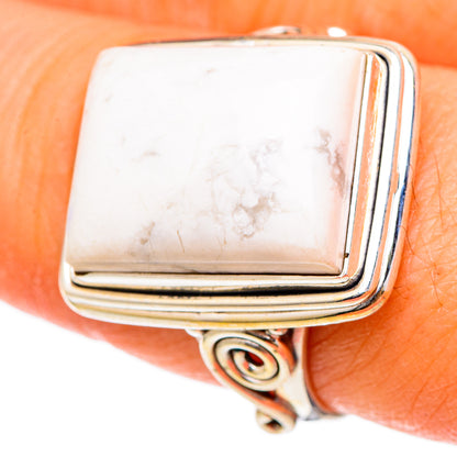 Howlite Rings handcrafted by Ana Silver Co - RING101700