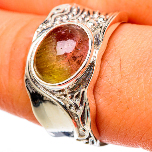 Watermelon Tourmaline Rings handcrafted by Ana Silver Co - RING101703