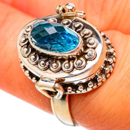 Swiss Blue Topaz Rings handcrafted by Ana Silver Co - RING101708