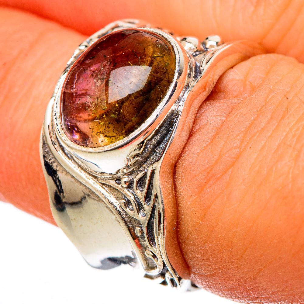 Watermelon Tourmaline Rings handcrafted by Ana Silver Co - RING101724