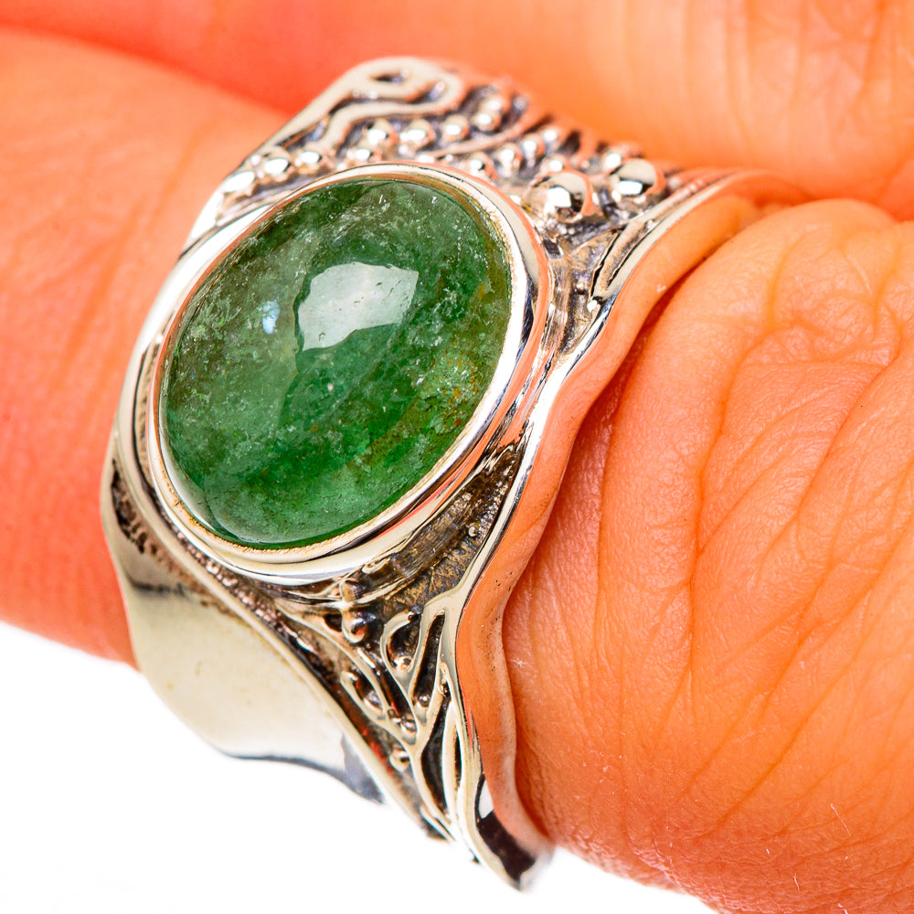 Green Tourmaline Rings handcrafted by Ana Silver Co - RING101729
