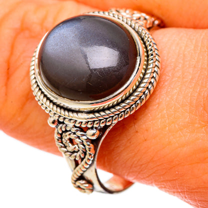 Gold Sheen Obsidian Rings handcrafted by Ana Silver Co - RING101732