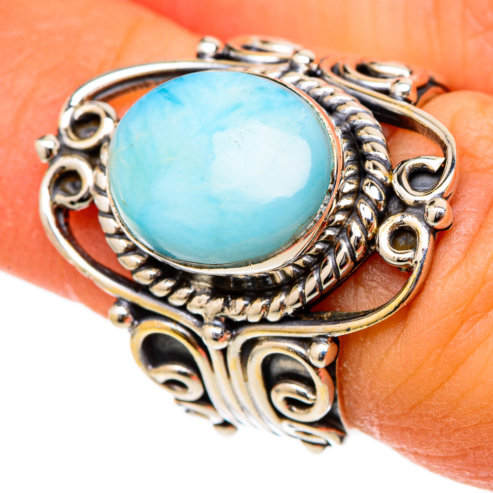 Larimar Rings handcrafted by Ana Silver Co - RING101741