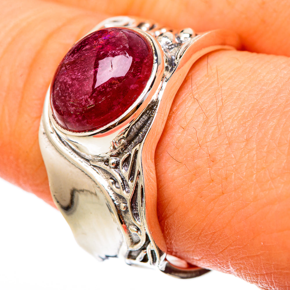 Pink Tourmaline Rings handcrafted by Ana Silver Co - RING101746