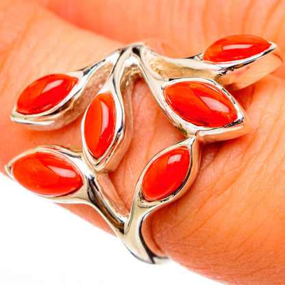 Mediterranean Red Coral Rings handcrafted by Ana Silver Co - RING101764