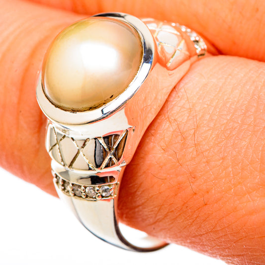 Cultured Pearl Rings handcrafted by Ana Silver Co - RING101767