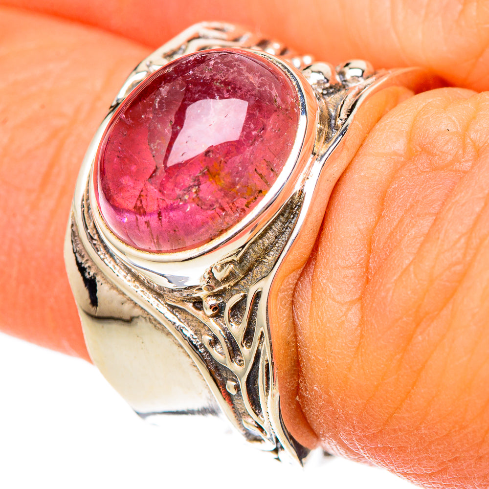 Pink Tourmaline Rings handcrafted by Ana Silver Co - RING101772