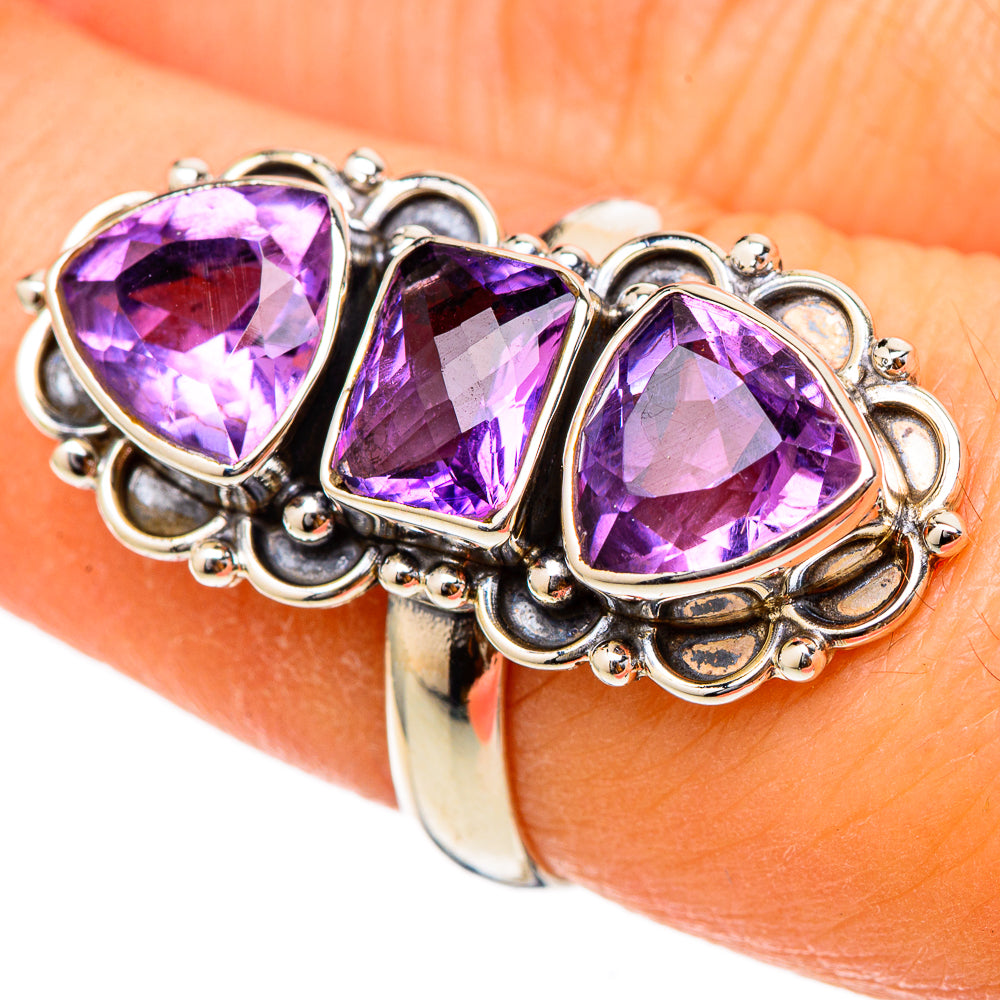 Amethyst Rings handcrafted by Ana Silver Co - RING101774