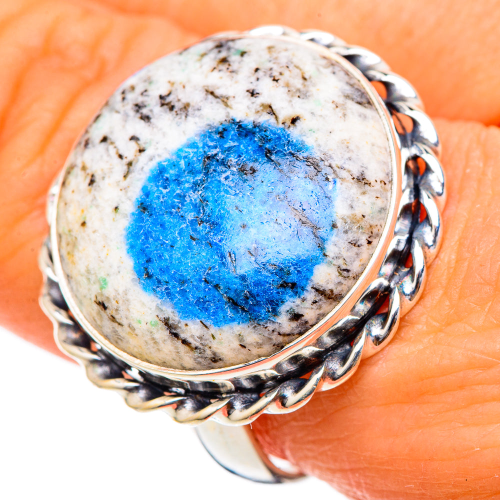 K2 Blue Azurite Rings handcrafted by Ana Silver Co - RING101803