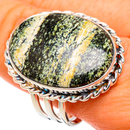 Lizard Jasper Rings handcrafted by Ana Silver Co - RING101808