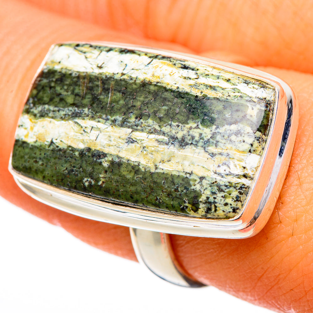 Lizard Jasper Rings handcrafted by Ana Silver Co - RING101810