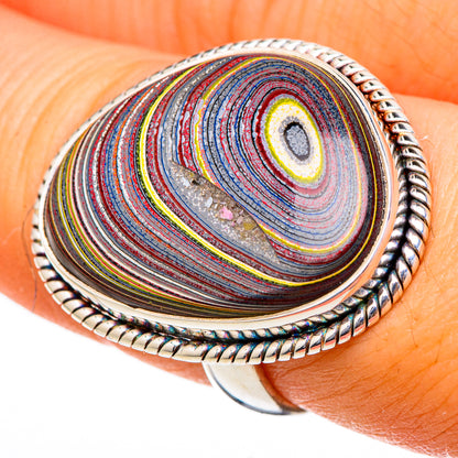 Fordite Rings handcrafted by Ana Silver Co - RING101813