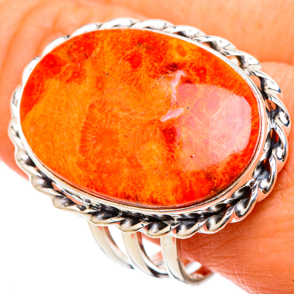 Sponge Coral Rings handcrafted by Ana Silver Co - RING101817