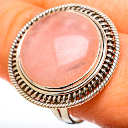 Rose Quartz Rings handcrafted by Ana Silver Co - RING101822