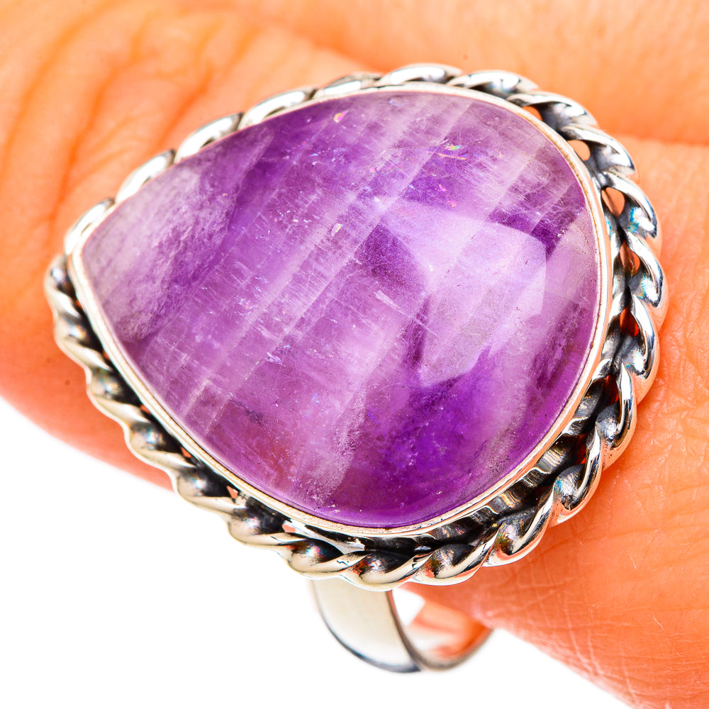 Chevron Amethyst Rings handcrafted by Ana Silver Co - RING101825