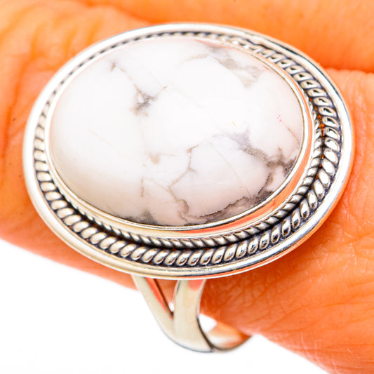 Howlite Rings handcrafted by Ana Silver Co - RING101832