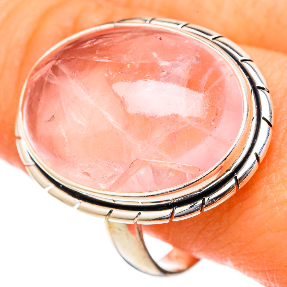 Rose Quartz Rings handcrafted by Ana Silver Co - RING101861