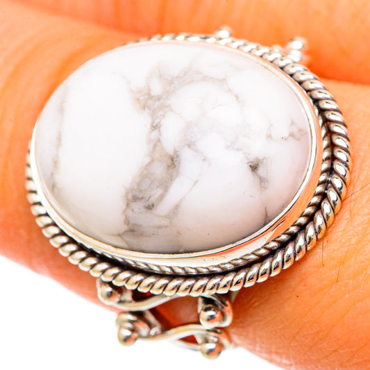 Howlite Rings handcrafted by Ana Silver Co - RING101868
