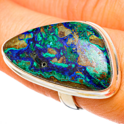 Azurite Malachite Rings handcrafted by Ana Silver Co - RING101870