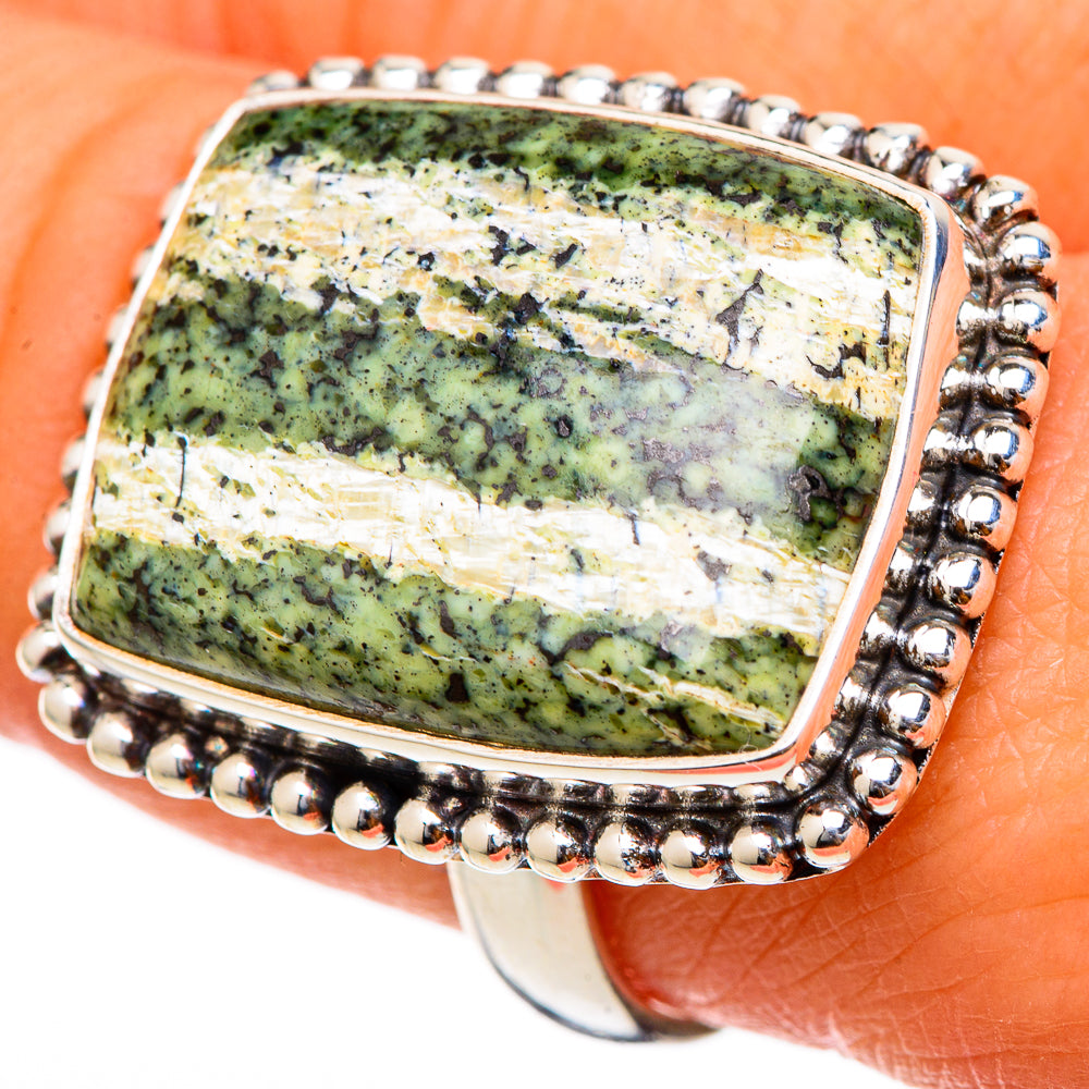 Lizard Jasper Rings handcrafted by Ana Silver Co - RING101883
