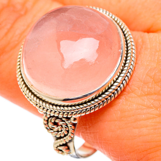 Rose Quartz Rings handcrafted by Ana Silver Co - RING101887