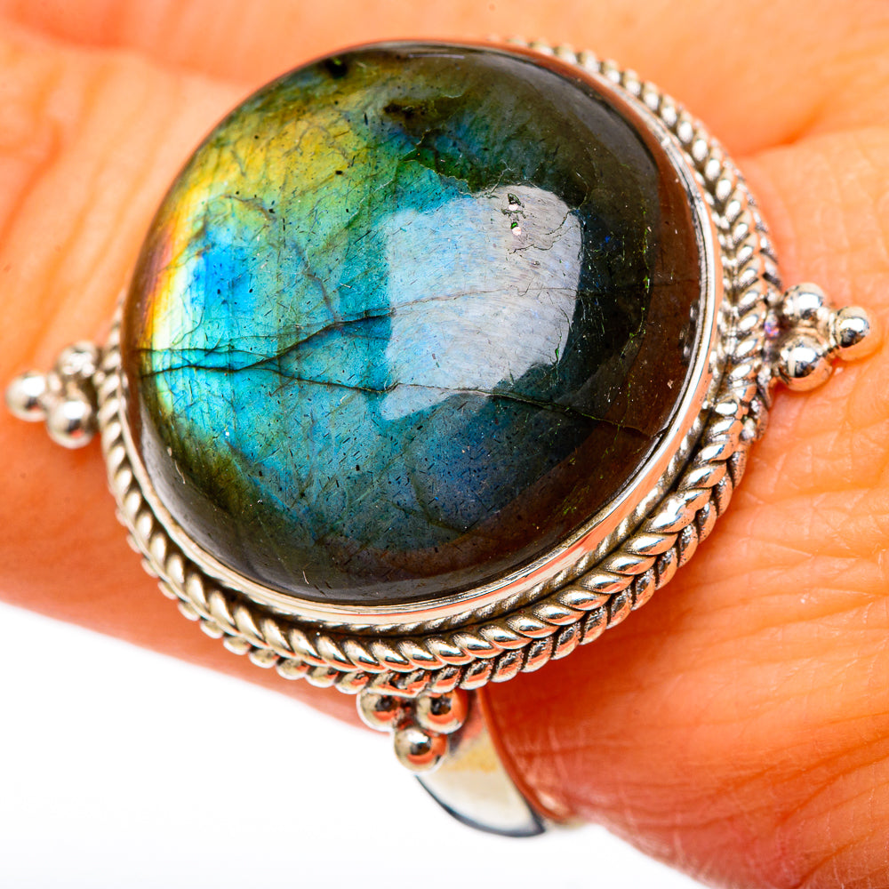 Labradorite Rings handcrafted by Ana Silver Co - RING101899
