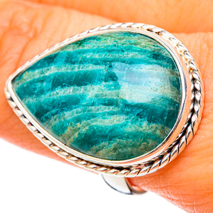 Amazonite Rings handcrafted by Ana Silver Co - RING101912