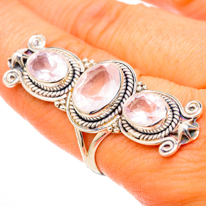 Rose Quartz Rings handcrafted by Ana Silver Co - RING101918