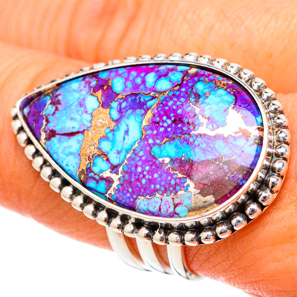 Spiny Oyster Turquoise Rings handcrafted by Ana Silver Co - RING101921