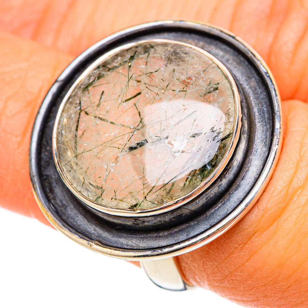 Tourmalinated Quartz Rings handcrafted by Ana Silver Co - RING101923