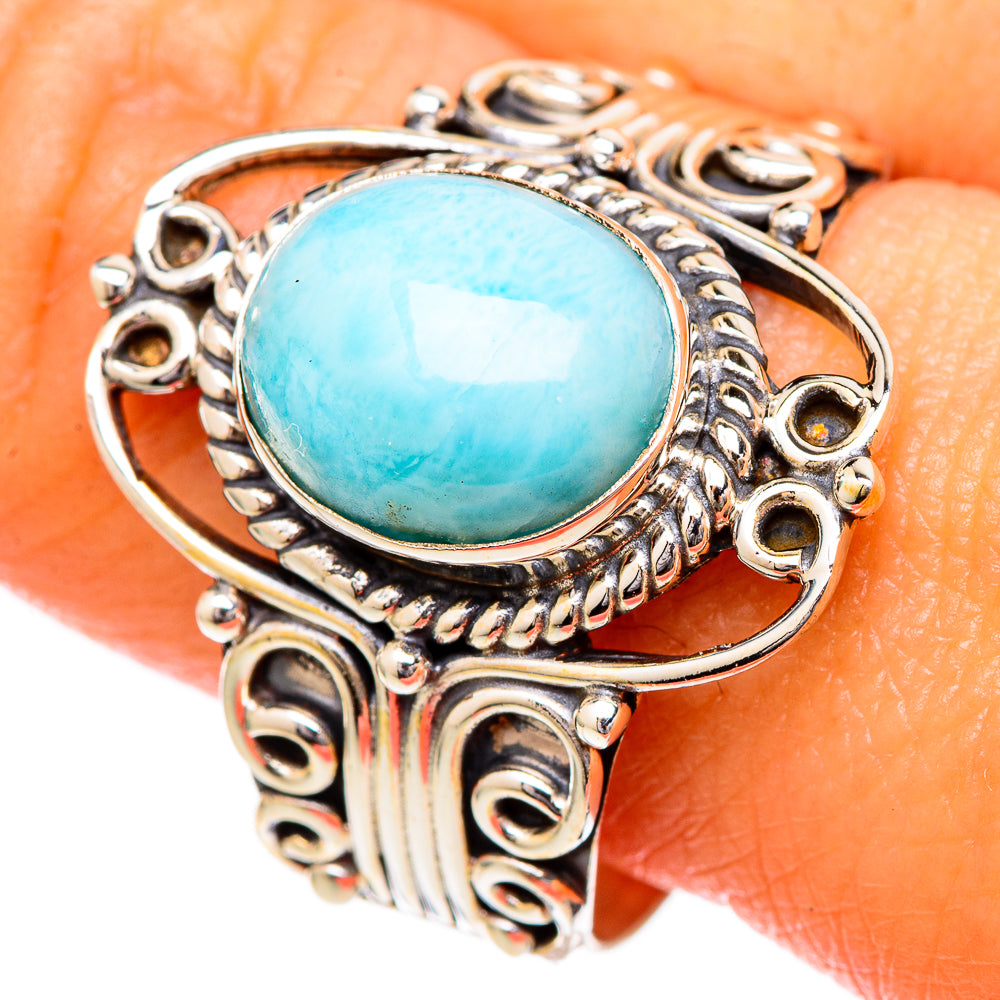 Larimar Rings handcrafted by Ana Silver Co - RING101931