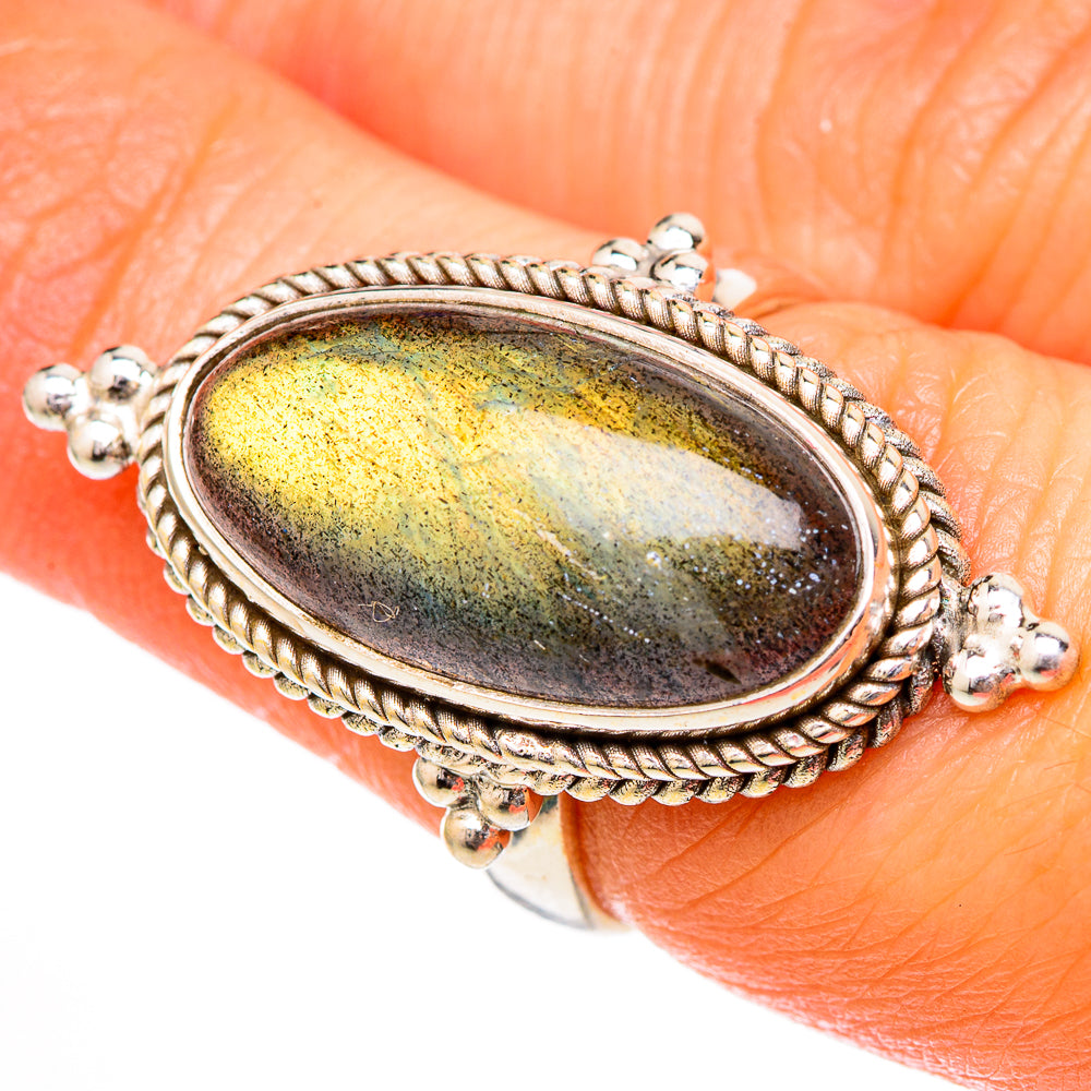 Labradorite Rings handcrafted by Ana Silver Co - RING101936