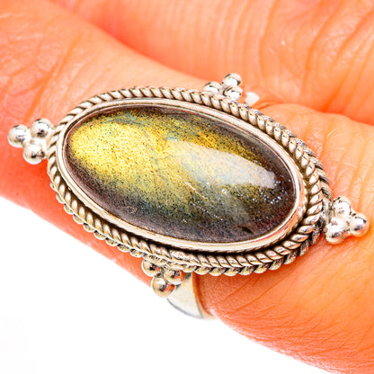 Labradorite Rings handcrafted by Ana Silver Co - RING101936