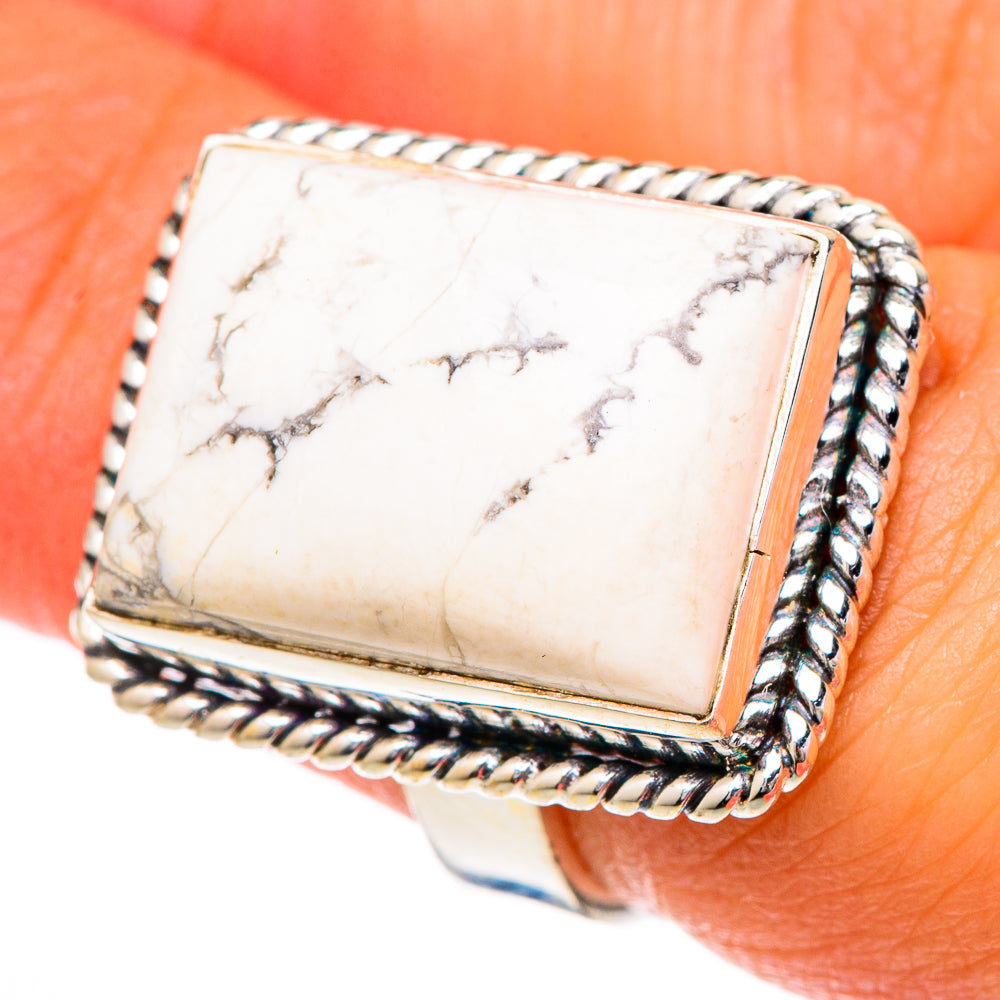 Howlite Rings handcrafted by Ana Silver Co - RING101950