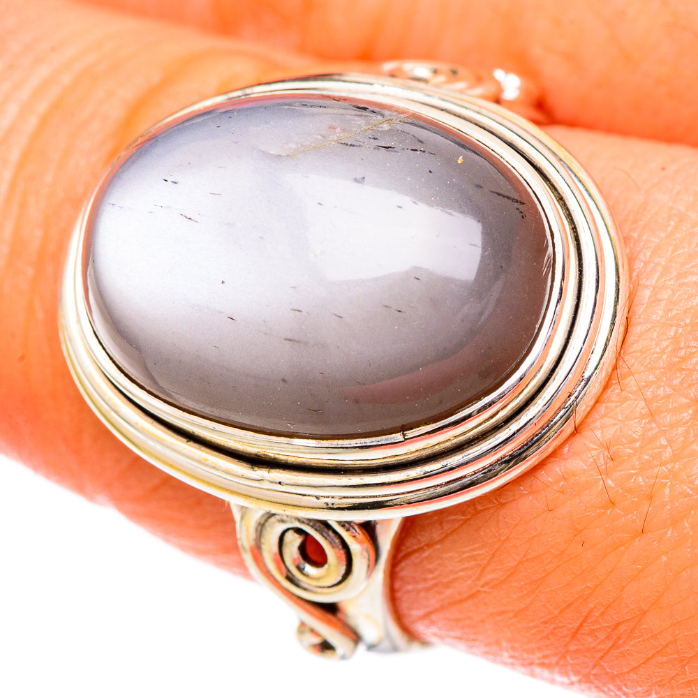 Chocolate Moonstone Rings handcrafted by Ana Silver Co - RING101953