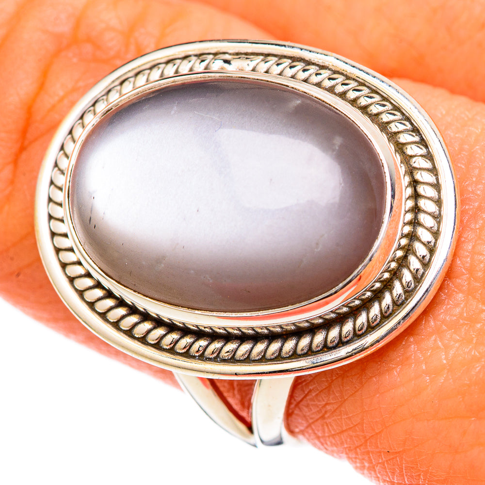 Chocolate Moonstone Rings handcrafted by Ana Silver Co - RING101954