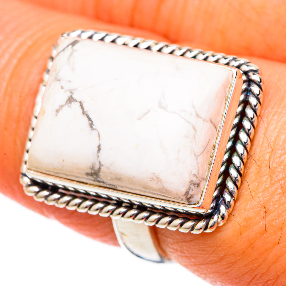 Howlite Rings handcrafted by Ana Silver Co - RING101975