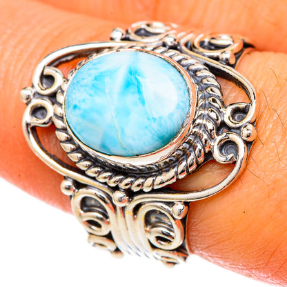 Larimar Rings handcrafted by Ana Silver Co - RING101987