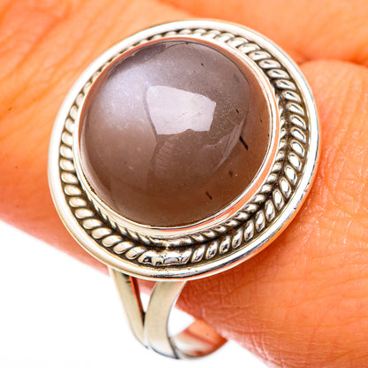 Chocolate Moonstone Rings handcrafted by Ana Silver Co - RING101993