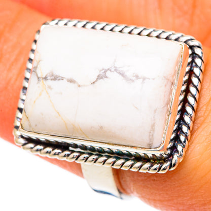 Howlite Rings handcrafted by Ana Silver Co - RING101998