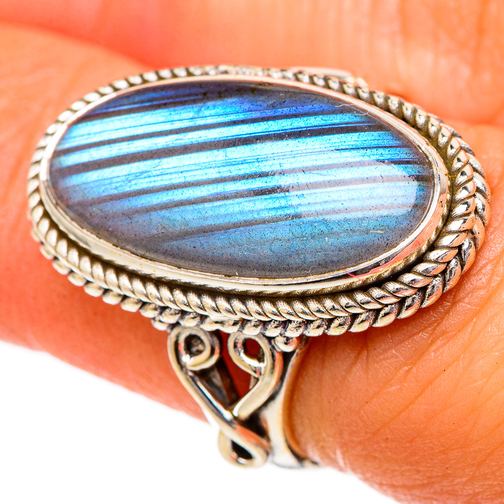 Labradorite Rings handcrafted by Ana Silver Co - RING102007