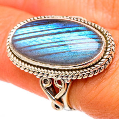 Labradorite Rings handcrafted by Ana Silver Co - RING102007