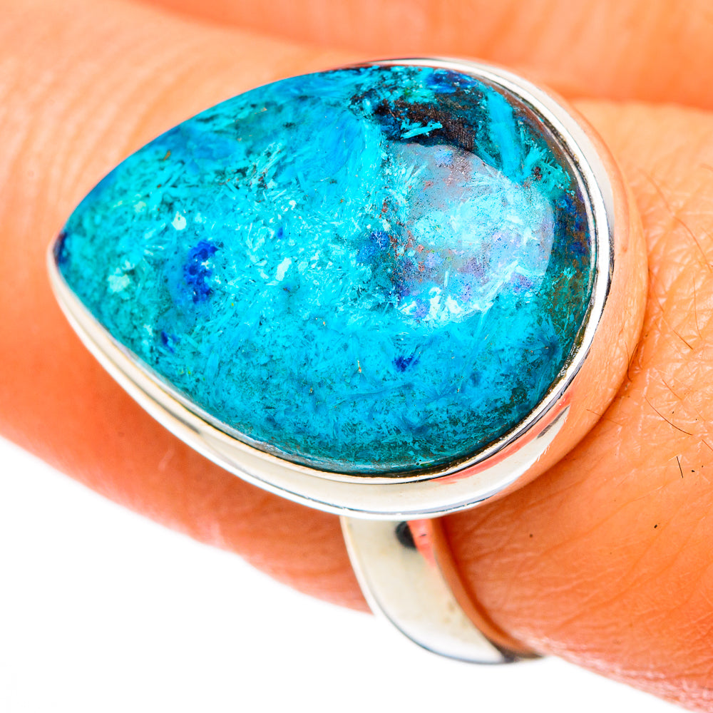 Chrysocolla Rings handcrafted by Ana Silver Co - RING102009