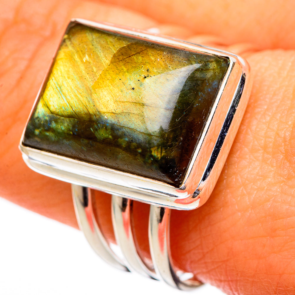 Labradorite Rings handcrafted by Ana Silver Co - RING102014